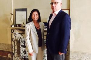 Sr. Embajadora con Sr.Andrzej Zdebski, Presidente de Camara de Comercio e Industria